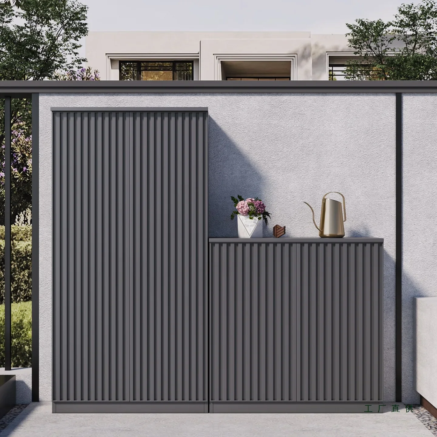 a-*All-aluminum alloy shoe cabinet, outdoor locker, waterproof and sunscreen balcony, outdoor courtyard , housekeeping tool.
