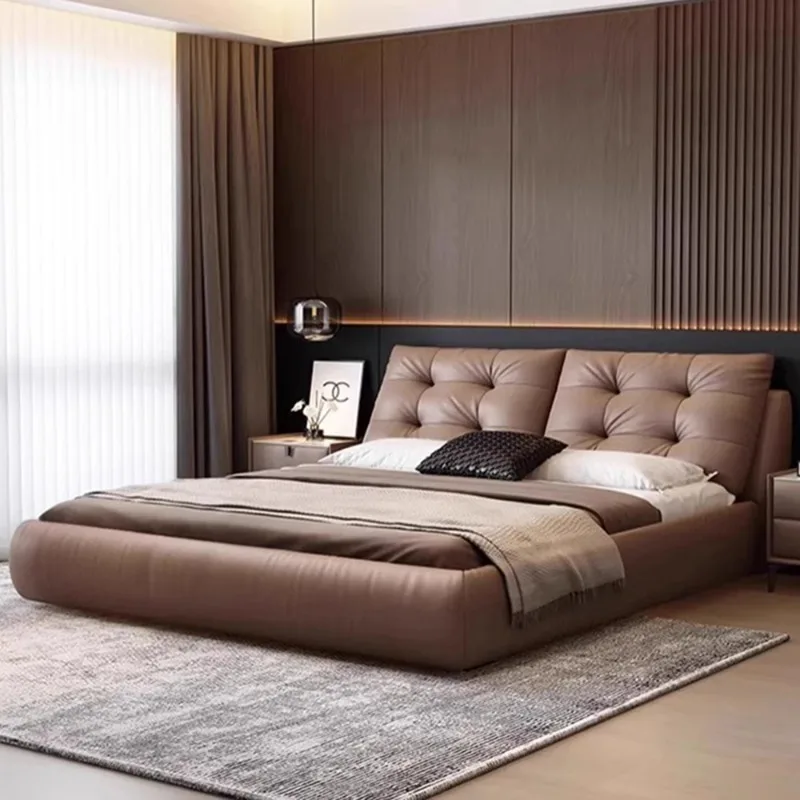 

Double Sleeping Queen Size Bed Luxury 180x200cm King Upholstered Bed Full Size Storage Nordic Fancy Home Furniture Accessories