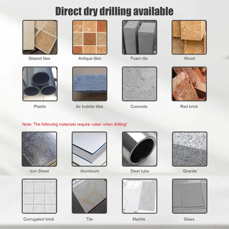 Threaded Triangle Masonry Drill Bits Set Strength Carbide Tips Concrete Drilling Bit for Ceramic Tile Wood Porcelain  Concrete