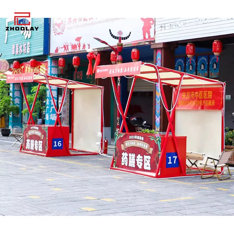 custom.Market Popular Outdoor Commercial Booth Shopping Mall Exhibition Display Rack Wrought Iron Stall
