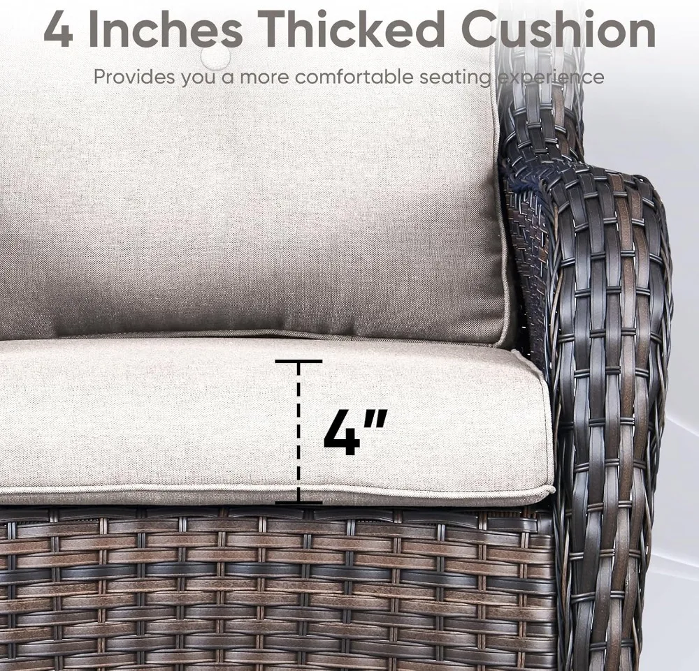 2 pack 22x24 wicker chair cushions high back water resistant zipper cover