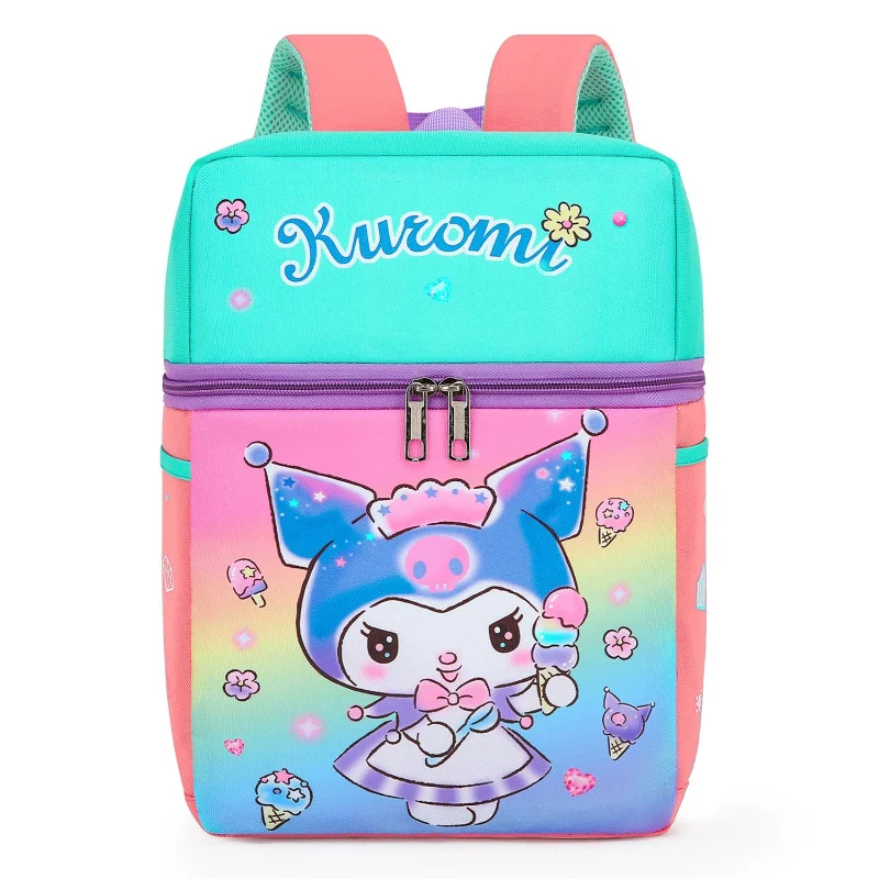 Kuromi-Mochila impermeável de grande capacidade para jardim de infância, bolsa de anime, presente para meninas, estudante, grande capacidade