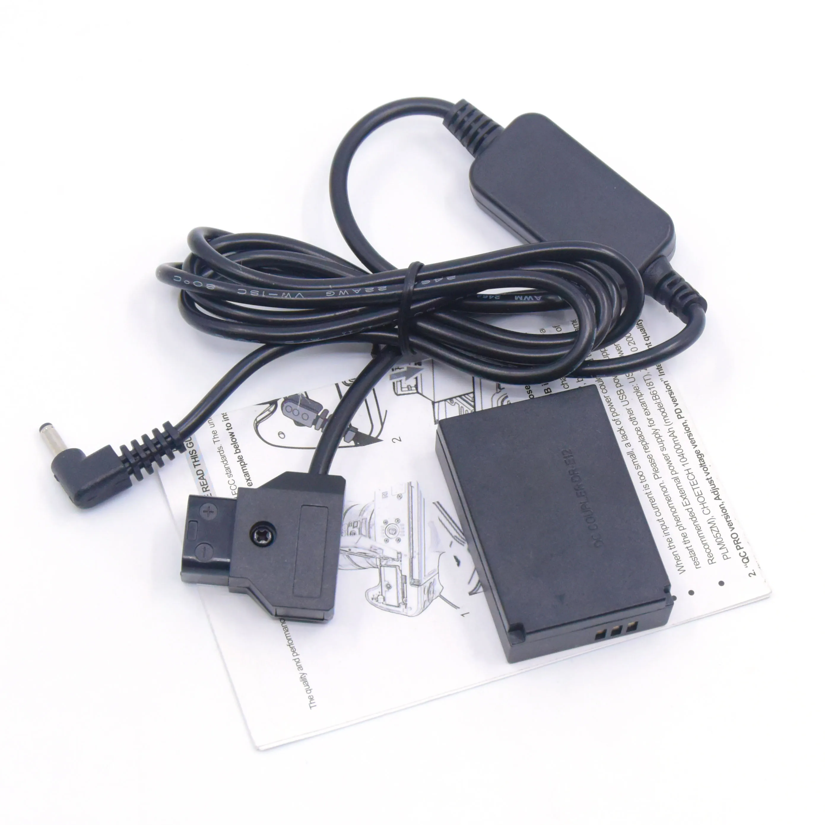 D-tap 12V-24V Step-Down Power Cable With ACK-E12 DR-E12 DC Coupler LP-E12 Dummy Battery For Canon EOS-M M2 M10 M50 M100 M200