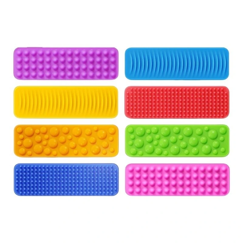  8Pack Sensory Textured Pad Toy For Kids Textured Worry Pad Toy For Stress Reduce And Autism Support for School Student