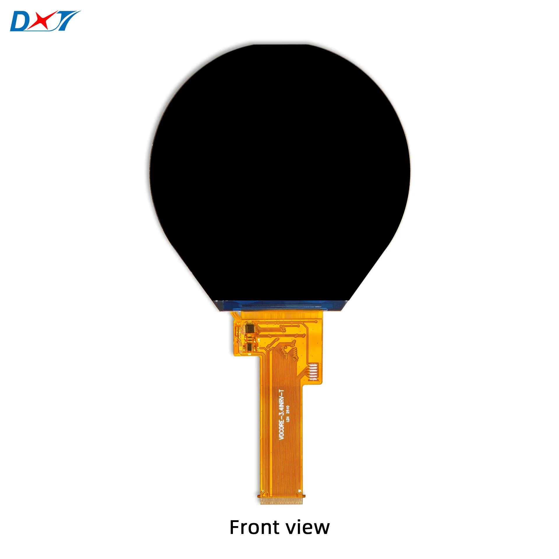 3.4-inch round TFT LCD with RGB 24-bit interface and 800*800 resolution, suitable for electronic product development and mass pr