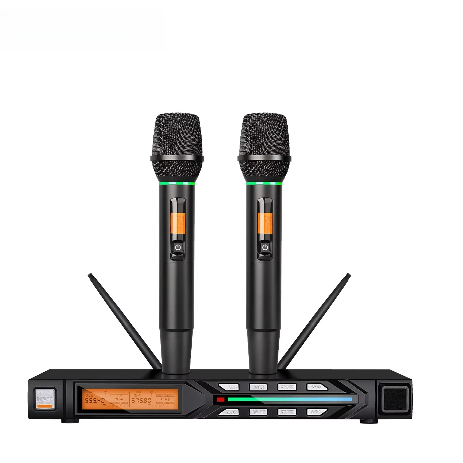 GAW-DR600A Professional Stage Performance Wireless Microphone UHF Digital Design Colorful Light Receiver for Various Secenarios