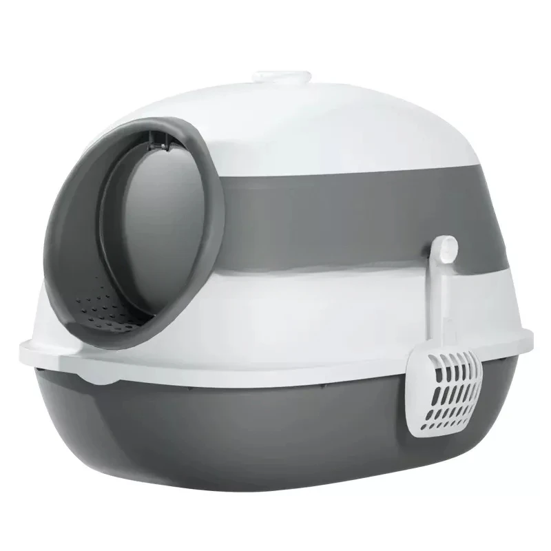 

Simple Enclosed Sandbox Cat Bedpan Pet Toilet Big Leak Proof Cat Bedpan Deodorization Indoor Arenero Gatos Litter Box Furniture
