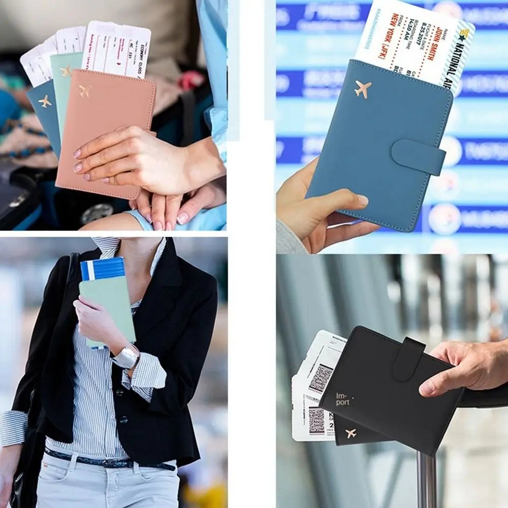 PU Leather Marble Grain Certificate Storage Bag Passport Protective Cover PU Card Case Passport Holder Travel Accessories