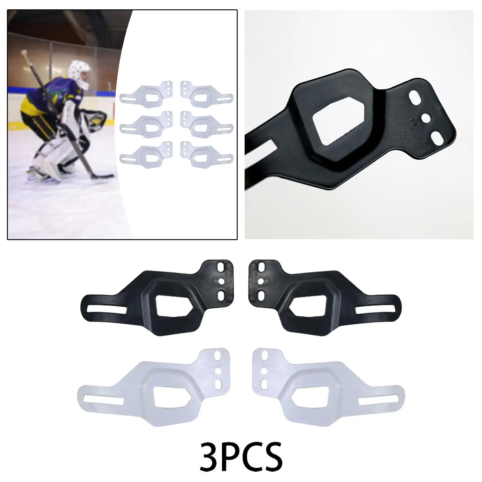 

6 Pieces Field Hockey Helmet Side Shields Lightweight Sturdy Wearproof Sport Ware Accessories for Hockey Match Beginners