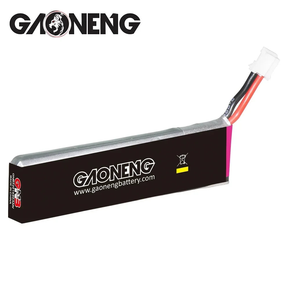 بطارية ليبو Gaoneng GNB 1S 3.8V 520mAh 80C/160C HV 4.35V مع قابس PH2.0 لأجزاء الطائرة بدون طيار Tinyhawk Kingkong LDARC TINY7 RC