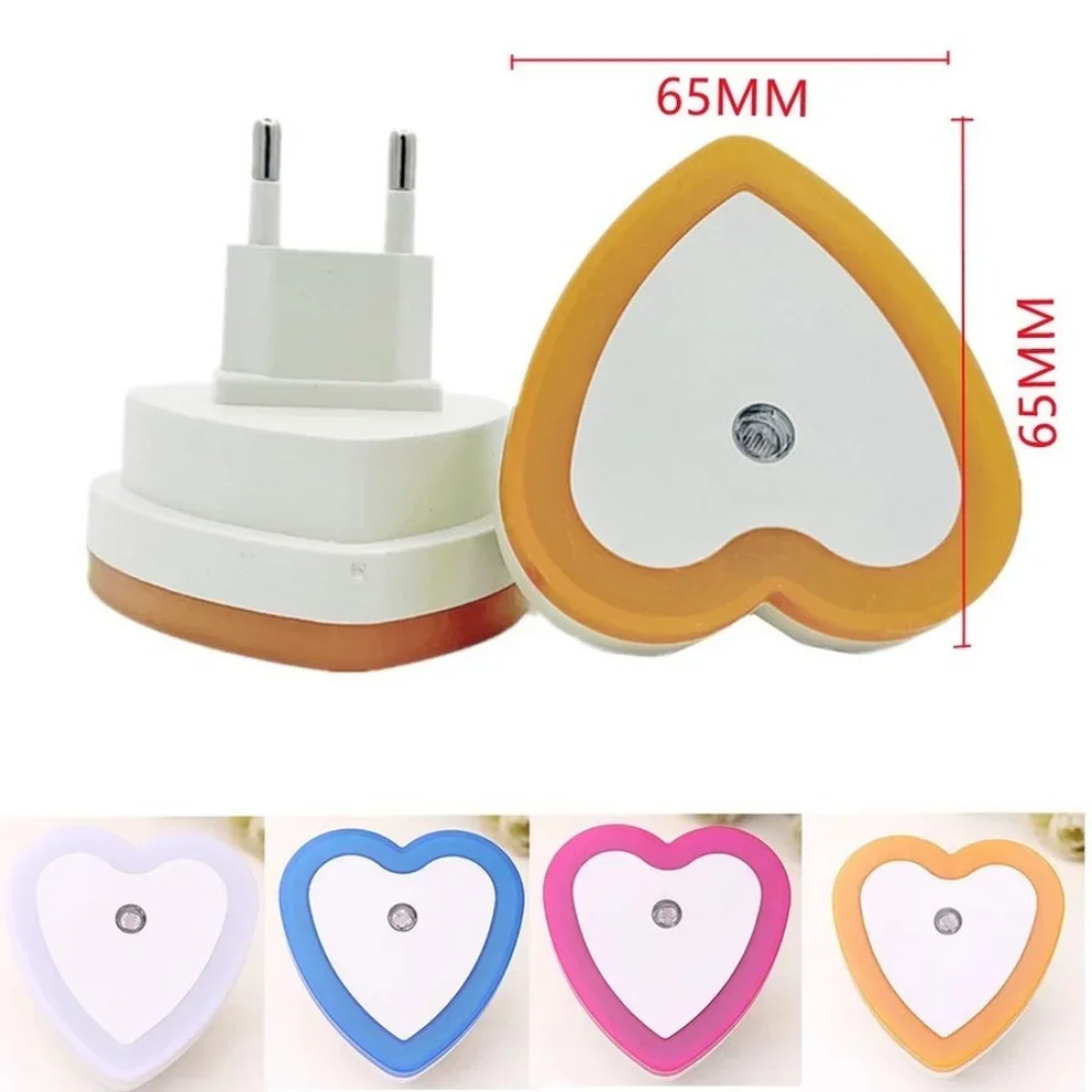 Wall Plug-in LED Night Light Auto Sensor Bedside Lamp For Bedroom Kids Room Hallway Corridor Stairs EU/US 110V 220V Mini Cute