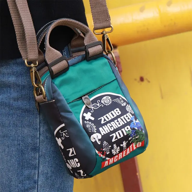 

2026 New High-end Multi-layer Crossbody Bag, Single Shoulder Oxford Cloth New Casual Exquisite Artistic Style Small Square Bag