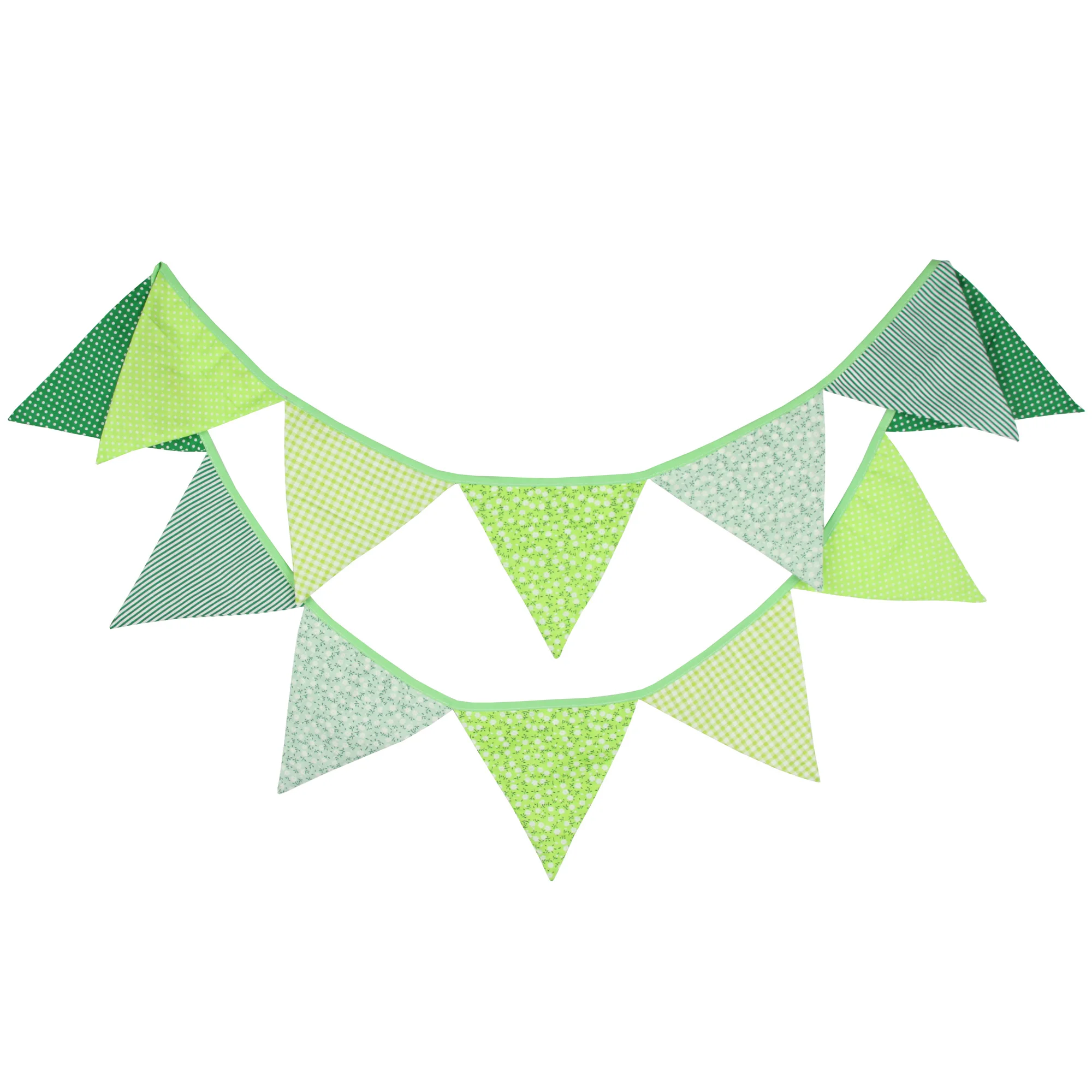 3.2M Vintage Floral Fabric Bunting 12 Pennant Flags Wedding Party Decor Banner Home Baby Shower Carnival Garland