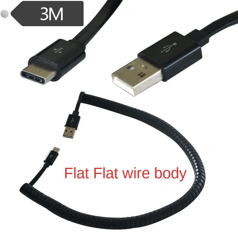 Black USB 3.1 Type C Male to USB 2.0 Male Data Charge 3M Long Cable Cord Wire  10FT  3M