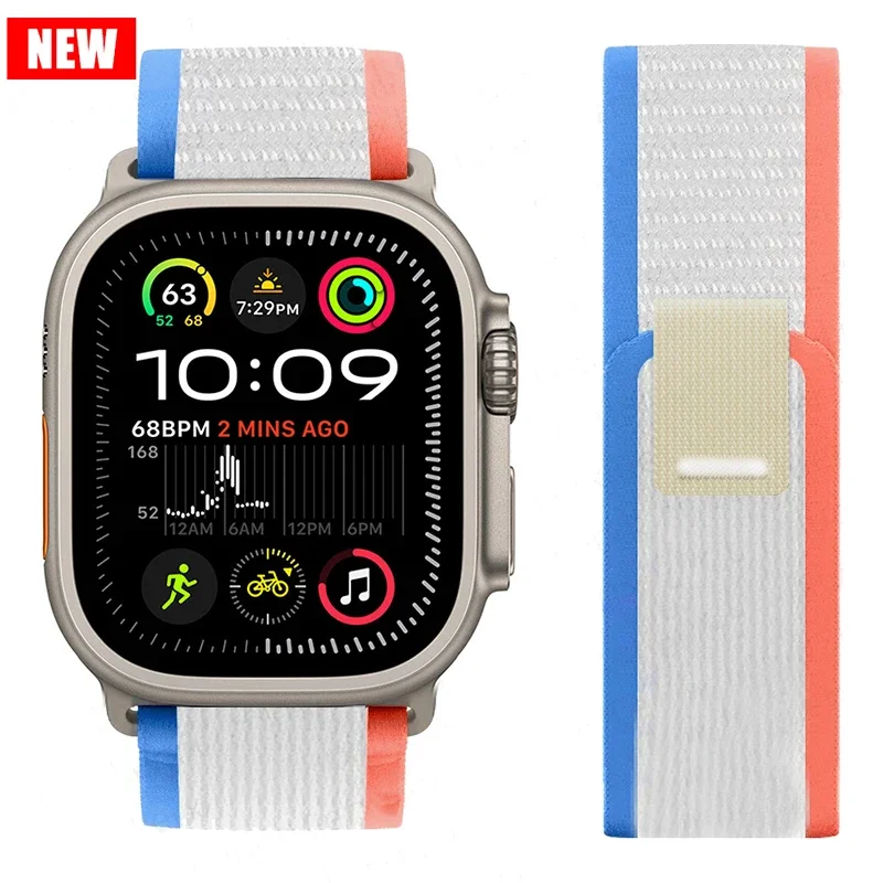 Trail Loop für Apple Watch Ultra 2 Band 49 mm 44 mm 40 mm 45 mm 41 mm 42 mm 38 Correa Armband iWatch Serie 7 6 SE 8 9 10 46 mm Riemen
