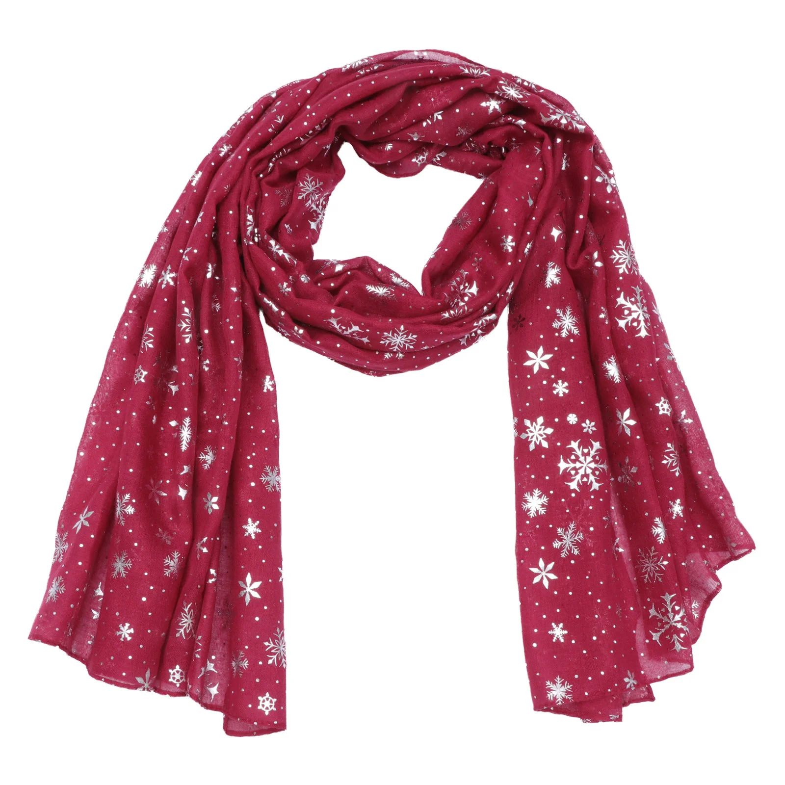 

Christmas Scarf Snowflake Shawl Wrap Decor Keep Warm Delicate Neck Polyester Costume Miss Bathroom Decorations