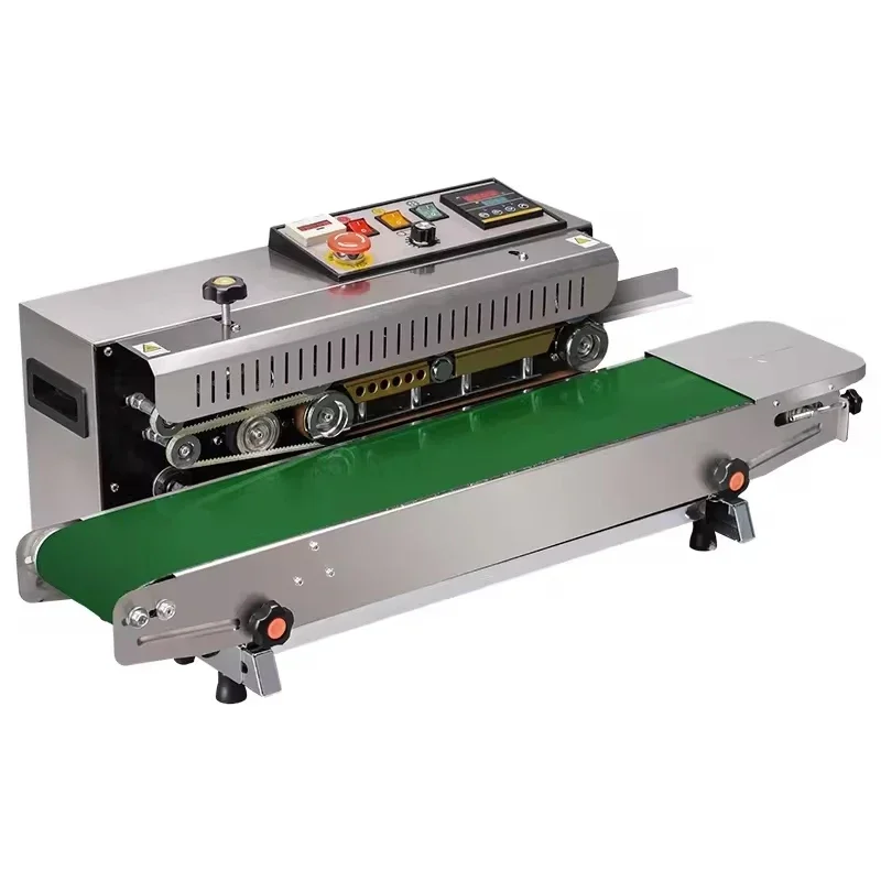 

Hongzhan Stainless Steel Continue Band Sealer Plastic Film Bag Sealer Food Packaging Heat Bag Sealing Machine With Counter