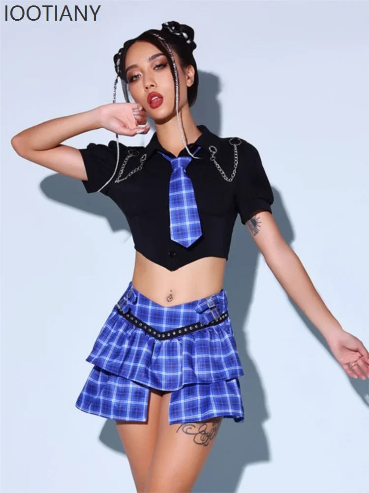

CosplaySexy Girl Group Singing Jazz Dance Costume Set New Student Halloween Holiday Party Stage Role Playing Dance Hip Hop Costu