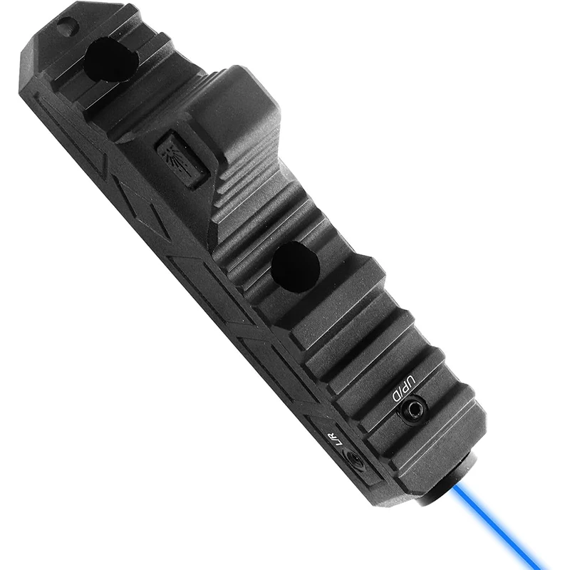 

Blue Laser (Class IIIA Laser Output is 5mW), 1.2 Mile Range with Strobe Function Type-C Rechargeable Compatible with M-Lok Rail