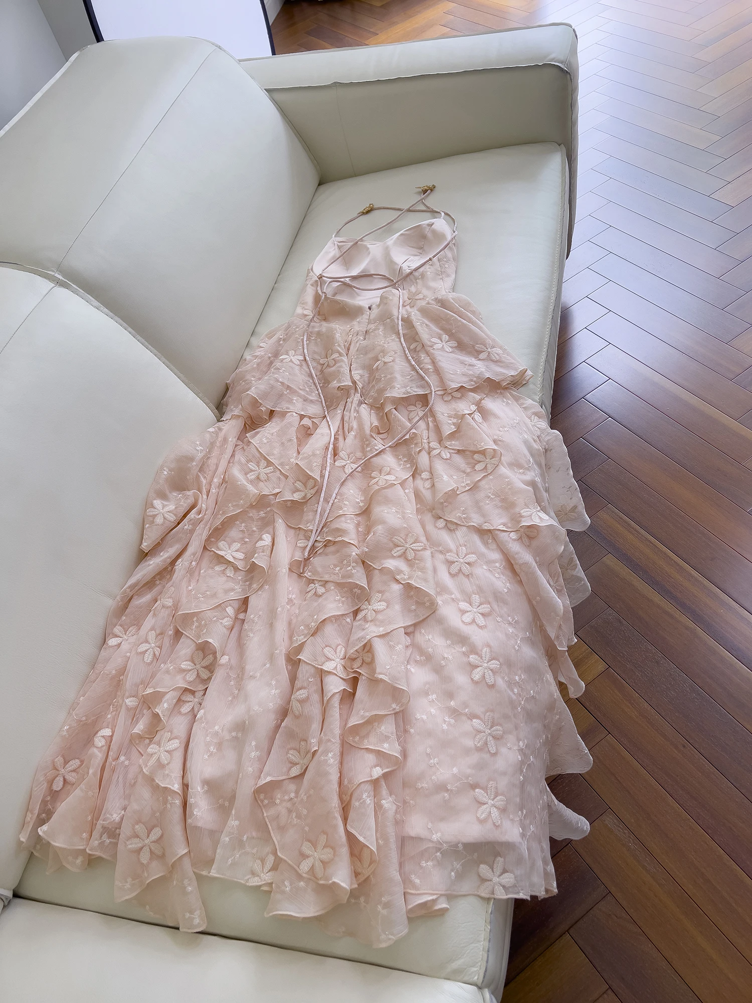 

Sexy Bal Pink Dr with OverskirtDetalle Slimming Effect Summer Vaion Sle Bridal Gown oulder Strap Long Dr