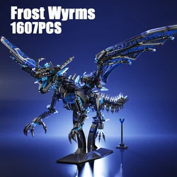 1607PCS Frost Wyrms Blocks Model Ice Dragon Assembly Building Bricks Toys Collection Creative Ornament Adult Kids Boys Gifts
