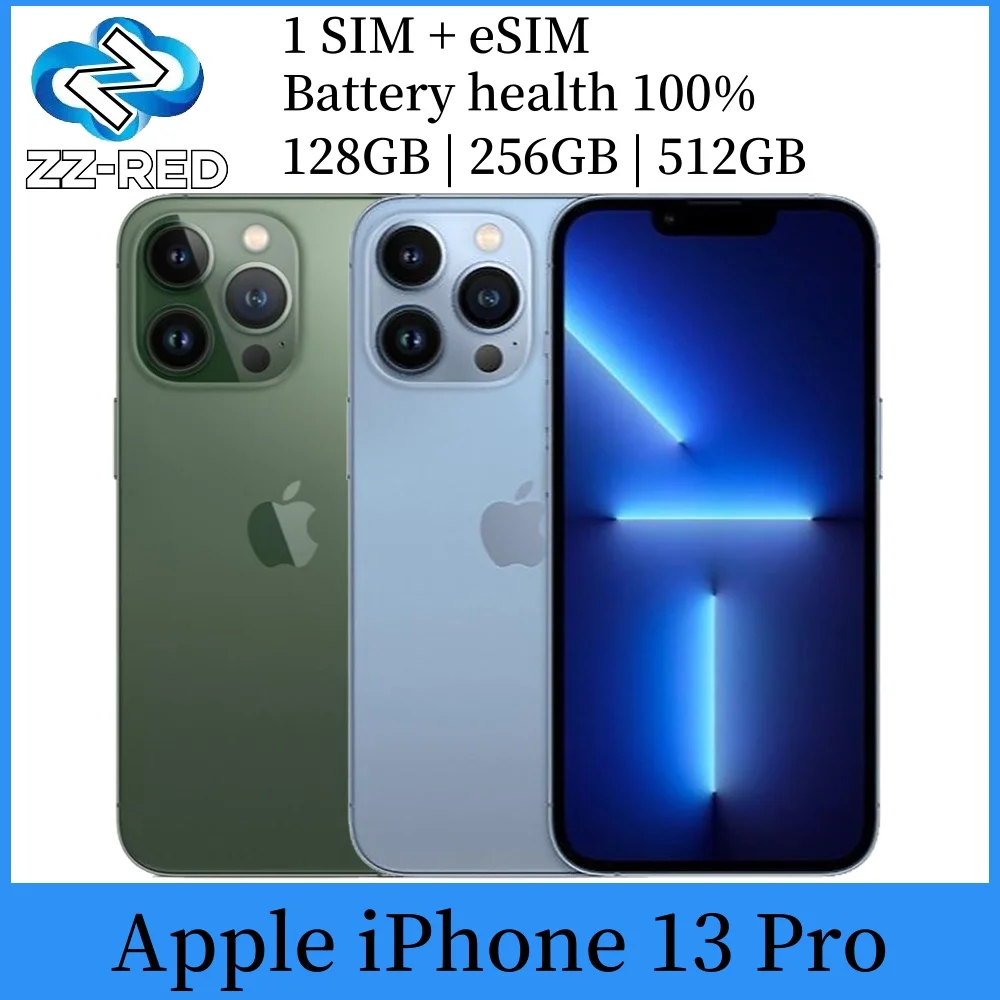 هاتف Apple iPhone 13 pro محمول مستعمل 128GB 256GB 512GB ROM 6.1 'Super Retina OLED Display 6GB RAM A15 Bionic Chip IOS Face ID NFC #1