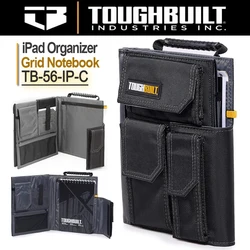 Toughbuilt-ipadオーガナイザー、TB-56-IP-C、グリッドノートブック、スマートフォンポケット、ポータブルタブレット、ワークバッグ、ハンドストラップが含まれています