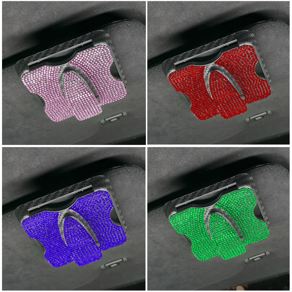 مشبك نظارات السيارة لواقي الشمس حامل متعدد الوظائف مع فتحات لبطاقات النظارات الشمسية والتذاكر دوران 360 درجة #6