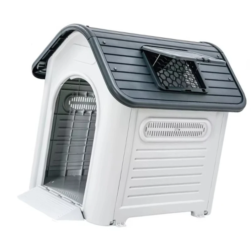 Modern Solid Collapsible Outdoor Durable Luxury Dog House with Sunroof Waterproof PP Material