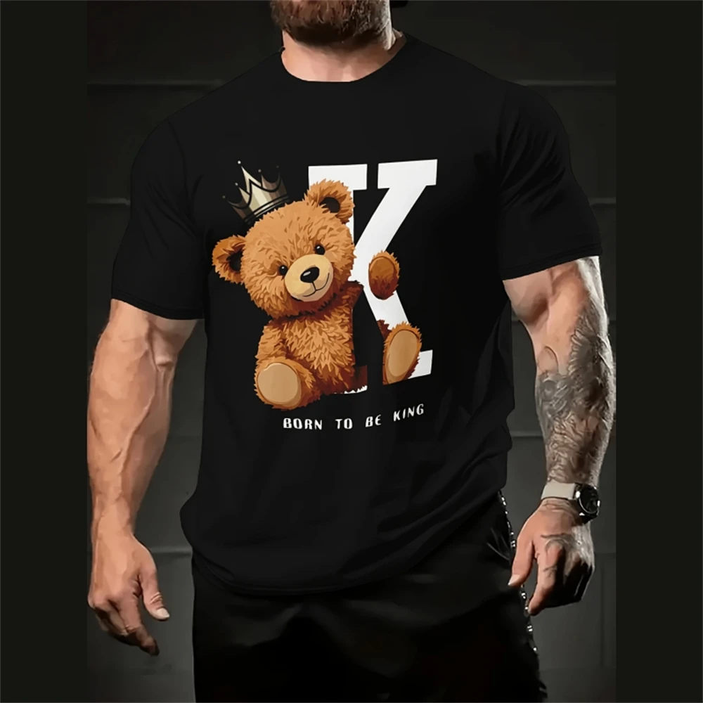 

Funny Cartoon Animal 3D Printing Men's T-Shirt Casual O-neck Short Sleeve Tops Streetwear Summer Oversized T shirts Men Clothing