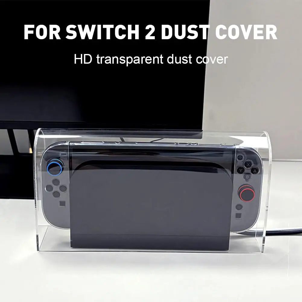 Housse anti-poussière pour Console de jeu Nintendo Switch 2, en acrylique Transparent, Base hôte, housse de rangement de protection, accessoires