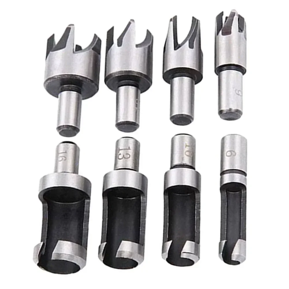 4/8 pz legno Plug Cutter trapano utensile da taglio punta da trapano lavorazione del legno punta da trapano in sughero casa accessori di ricambio per utensili elettrici fai da te