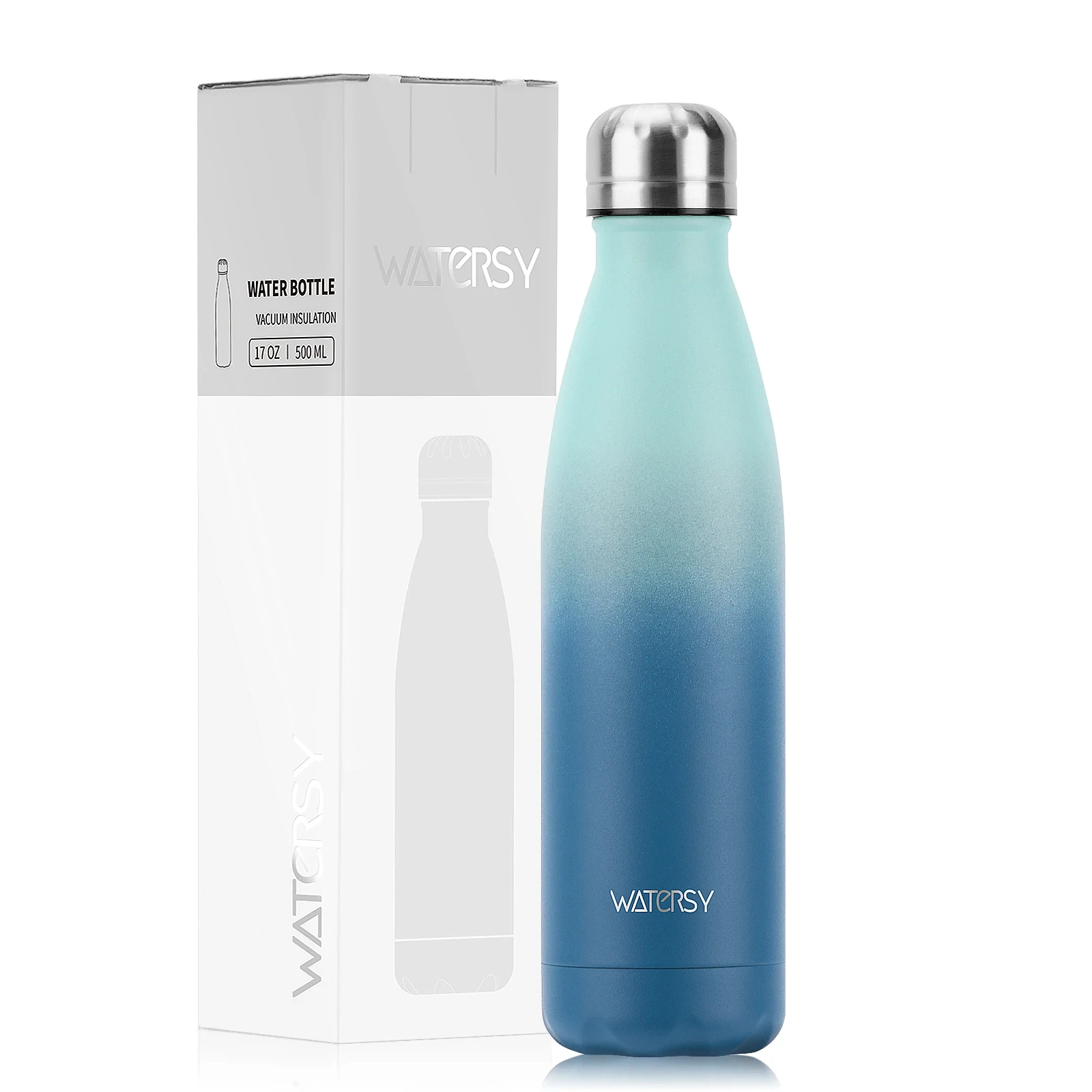 500 ml Edelstahl-Wasserflasche, isolierte Isolierflasche, doppelwandiger Thermobecher, hält kalt und heiß, Sportkessel, Geschenk für Freunde