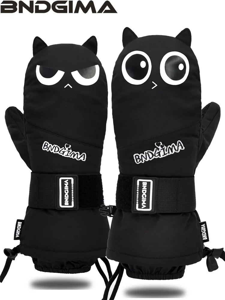 Children's Skiing Gloves, Thick, Warm, Waterproof, Boys and Girls Windproof Waterproof Super Warm for Skiing Snowboard Winter