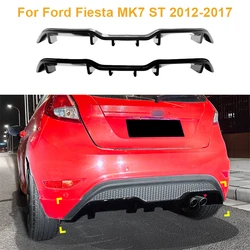 For Ford Fiesta MK7 ST 2012 - 2017 Glossy Car Lower Rear Bumper Diffuser Lip Cover Tail Spoiler Skid under Deflector Guard