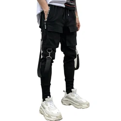 drop shipping Men Sweatpants Muti Chains Design Mens Joggers Harem Pants Multi-pocket Pencil Jogger Pants LBZ13