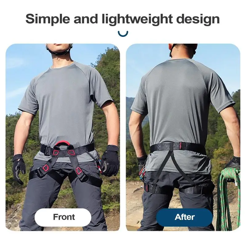 Rock Climbing Harness Lightweight Adjustable Waist Safety Pants Multi-functional Professional Climbing Gear Outdoor Rappelling