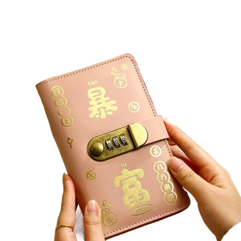 

With Password Lock 100 Envelopes Money Saving Challeng Get Rich Overnight PU Money Collection Book Portable Waterproof
