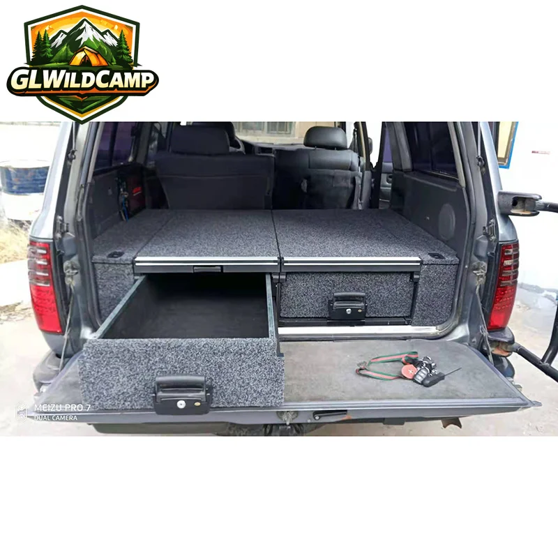 

New Car Cargo Drawer System Slide Mechanism for Land Cruiser LC80 Offroad 4x4 Vehicles Galvanized SheetFor Ram ranger hilux np3