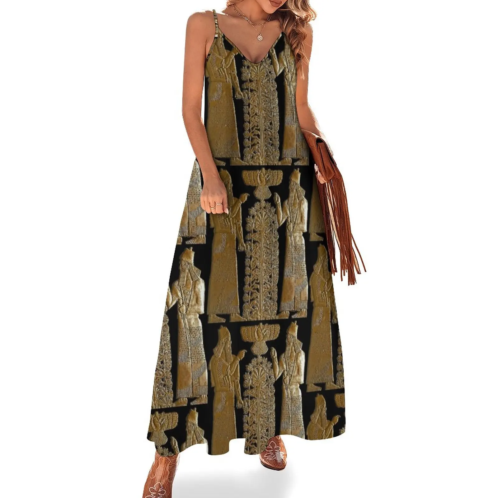 The Sacred Tree Sleeveless Dress women's summer clothing 2024 elegant dress