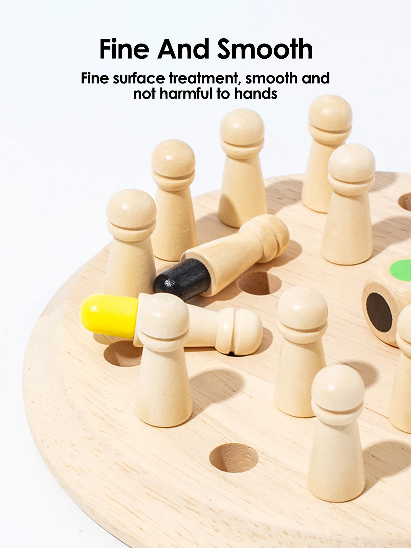 1Set Wooden Chessboard Color Memory Chess Game Memory Concentration Training Wooden CHILDREN'S Early Education Educational Toys