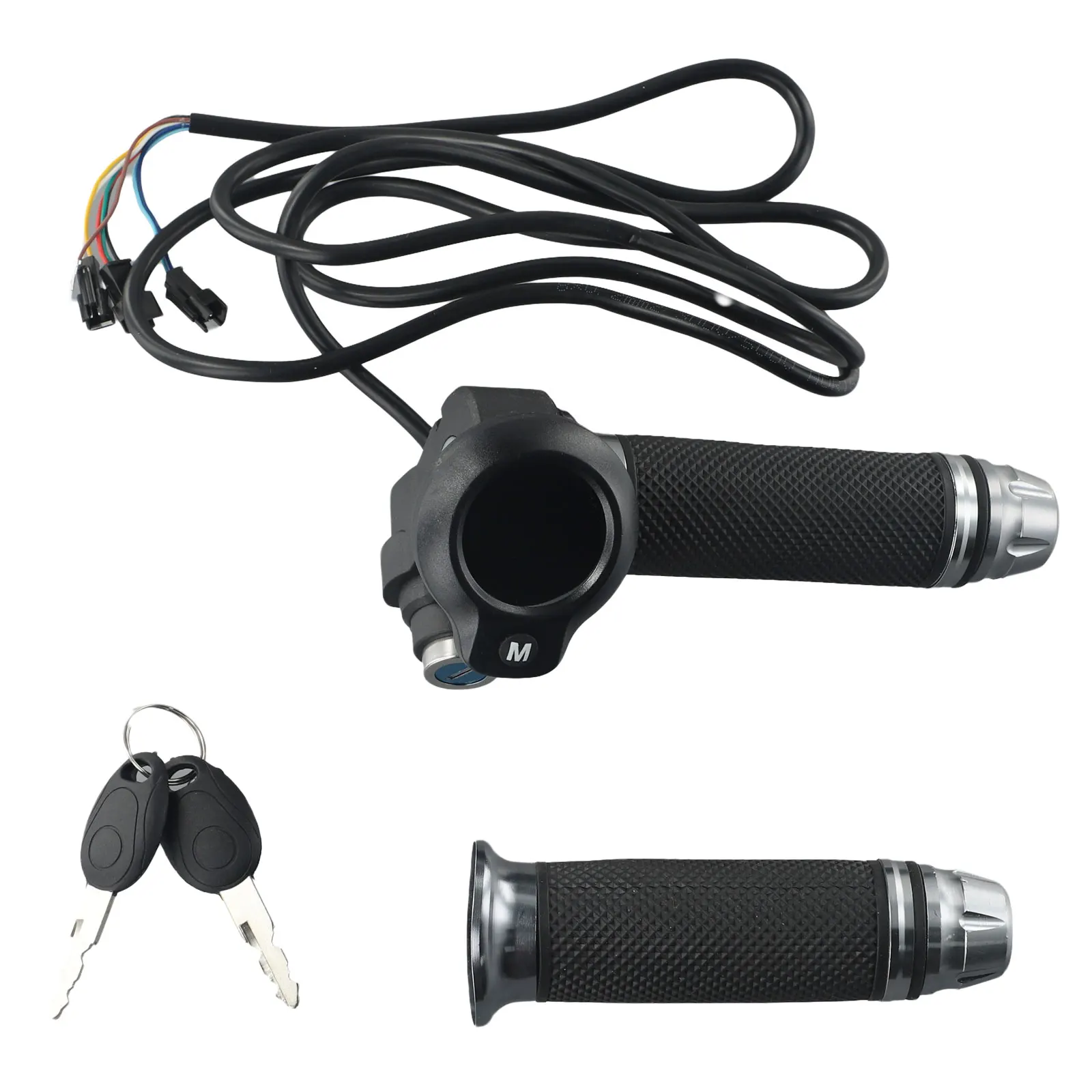 Bike Electric Scooter Accelerator Display E-Bike Twist Throttle 36-72V Electric Scooter Bicycle Grip Handlebar LED Display