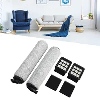 2pcs Filters+2pcs Roller Brush For Bissell For CrossWave HF3 Cordless Wet/Dry Vacuum Cleaner 3649A Replacement Accessories