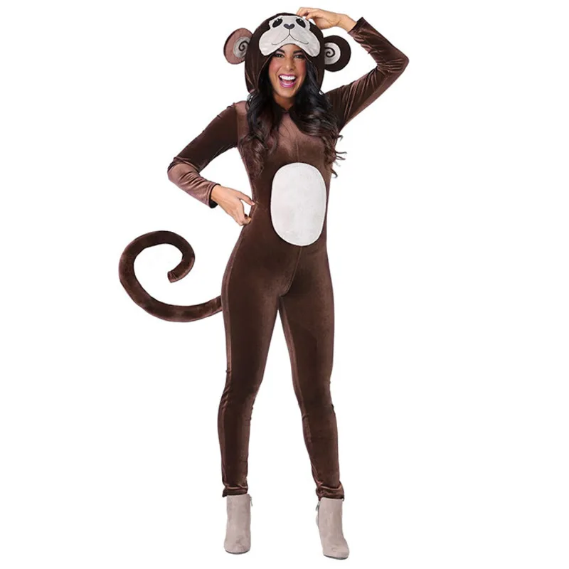 

Halloween Mokey Cosplay Costume Monkey Stage Performance Cosplay Adult Female Animal Naughty Exaggerated Monkey Costume