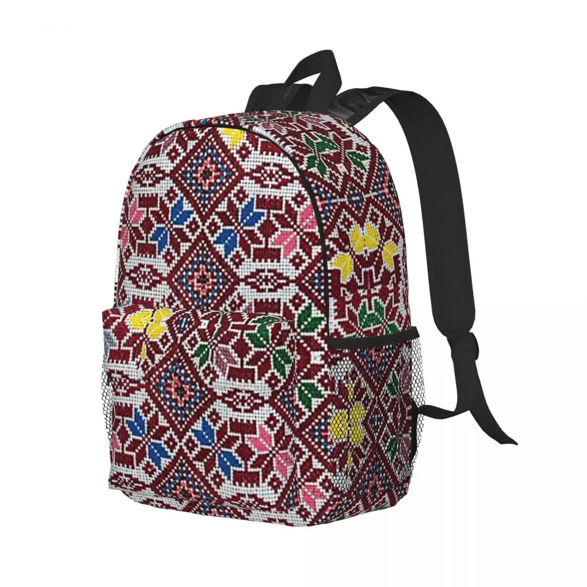 Embroidery The Palestinian Traditional Tatreez Backpack Student Boys Girls BookBag Men Women School Bag Laptop Shoulder Bags