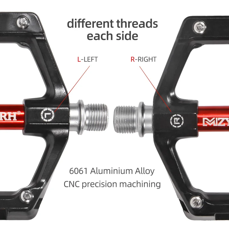 MZYRH Reflective Bicycle Pedals Ultralight Aluminum Sealed Bearings Road Bmx Mtb Pedals Non-Slip WaterProof Bicycle Pedals
