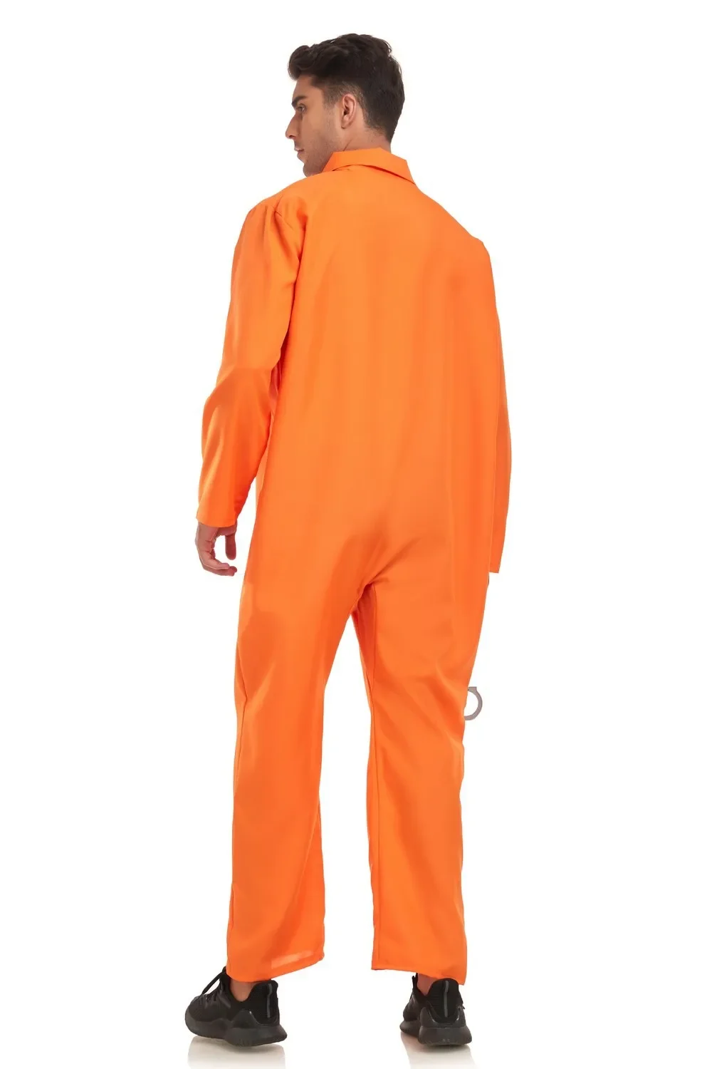 Halloween Adult Prisoner Cosplay Costumes Men's Orange Jumpsuit