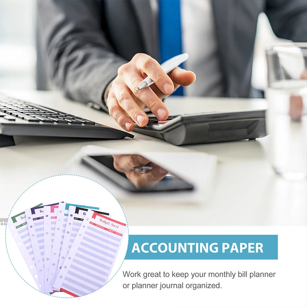 40 Pcs Tracking Device Budget Card Office Cash Envelopes Inserts Money Tracker Double Offset Paper Organizer