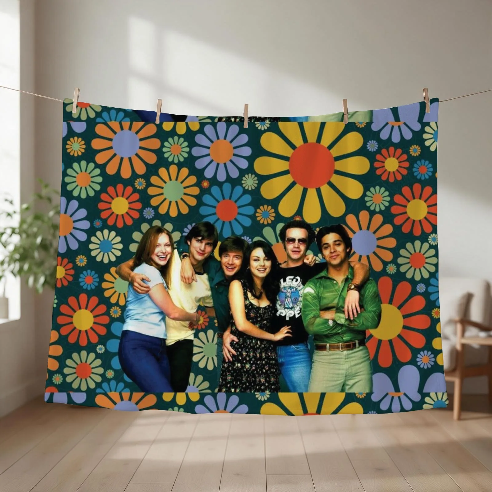 New That 70s Show Floral Promotional Poster Throw Blanket Luxury Brand Summer Weighted Flannel Blankets