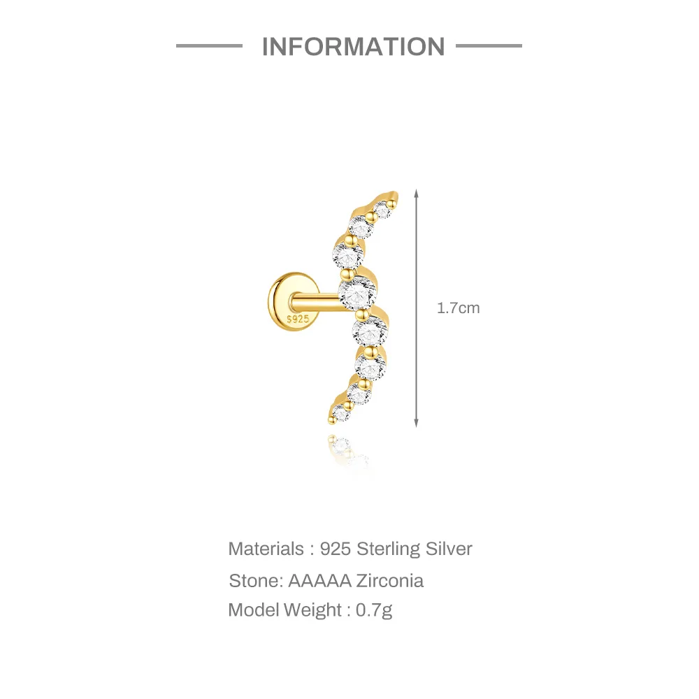 ROXI 1Piece 925 Sterling Silver Shiny Flower Tassel Piercing Earring For Women Exquisite Personalities Charms Earrings view 5